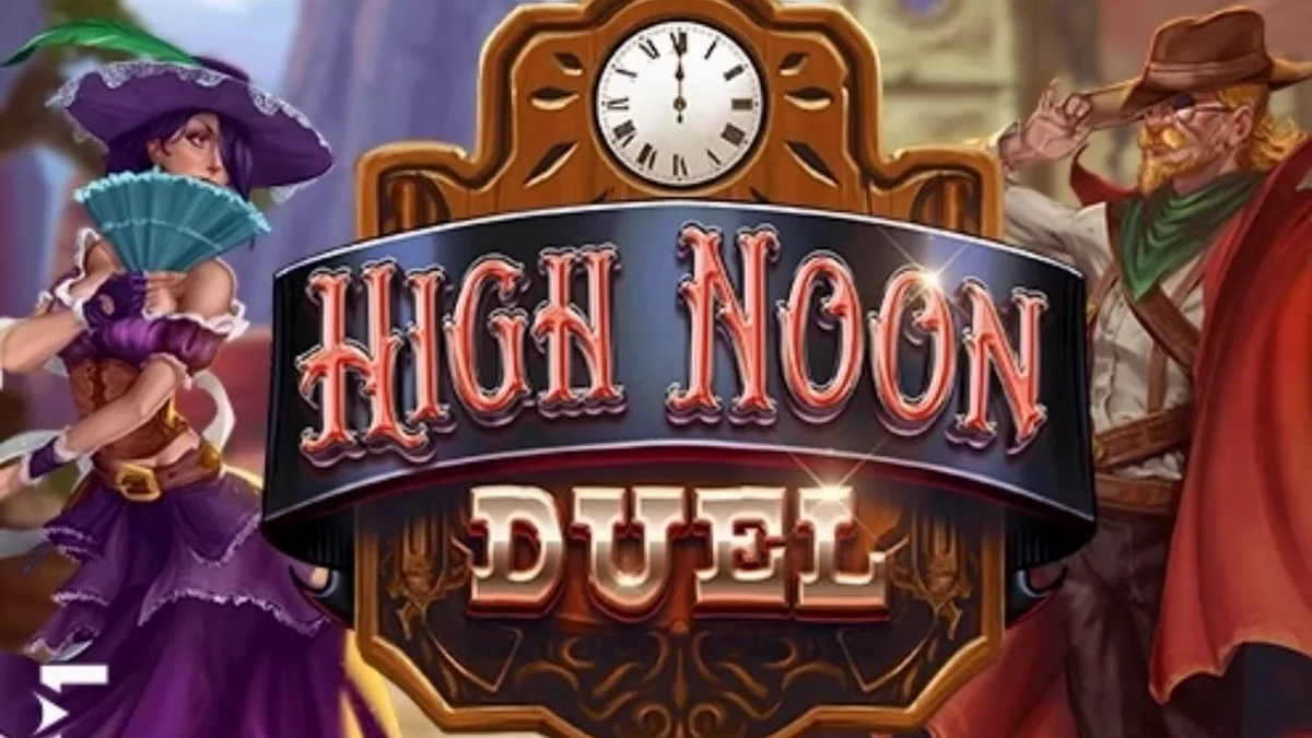 High Noon Duel স্লট গেমের কাউবয় এবং আউটল থিমযুক্ত ইন্টারফেস